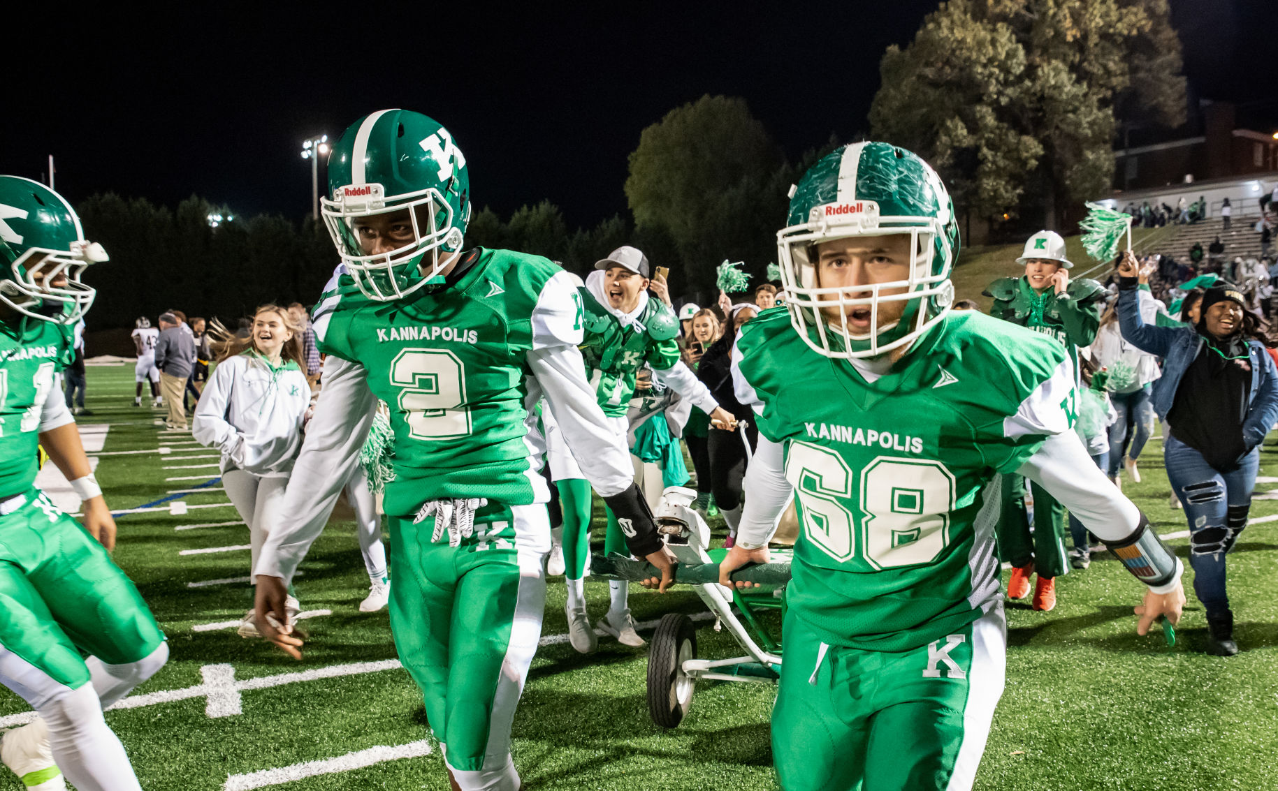 the annual Battle of the Bell high school football game